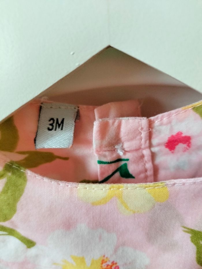 Robe d'été rose à fleurs en coton - photo numéro 4