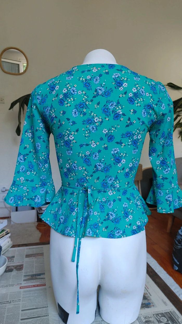 Blouse portefeuille décolleté - photo numéro 4