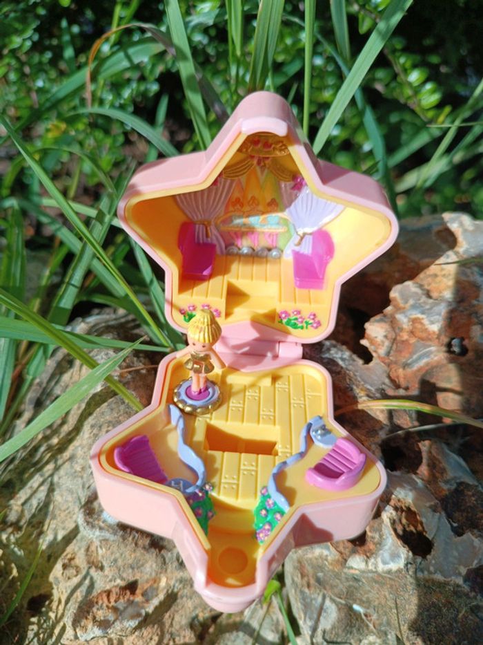 Polly pocket bluebird bague ring boîte étoile star rose saumon tiny ballerina ballerine danseuse - photo numéro 2