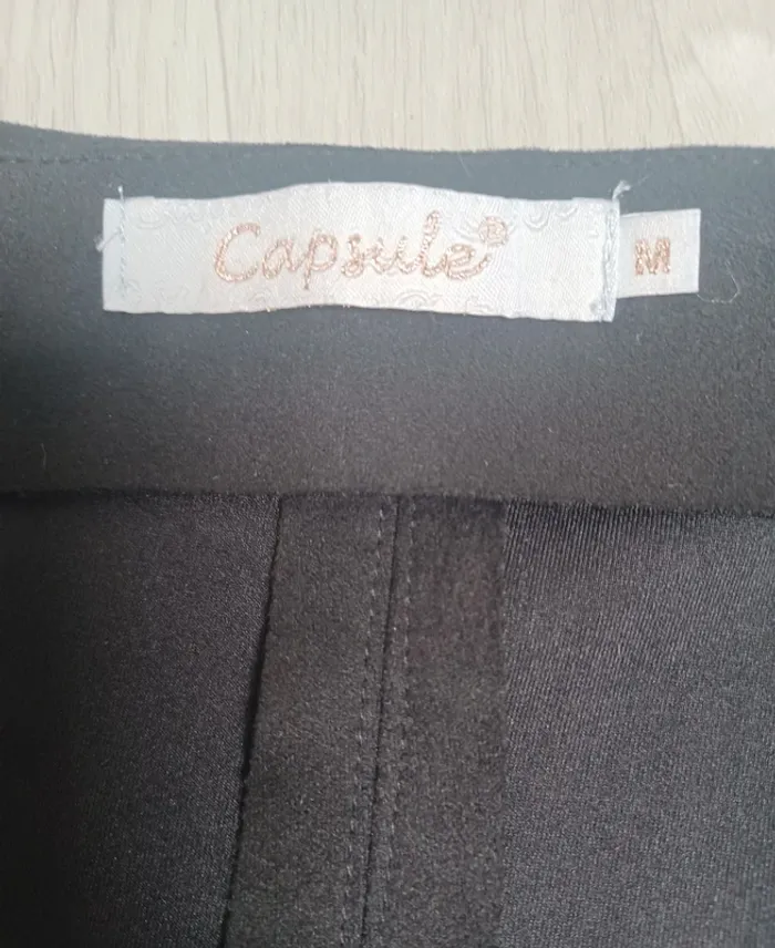 Jupe mi longue noir effet velour - photo numéro 8