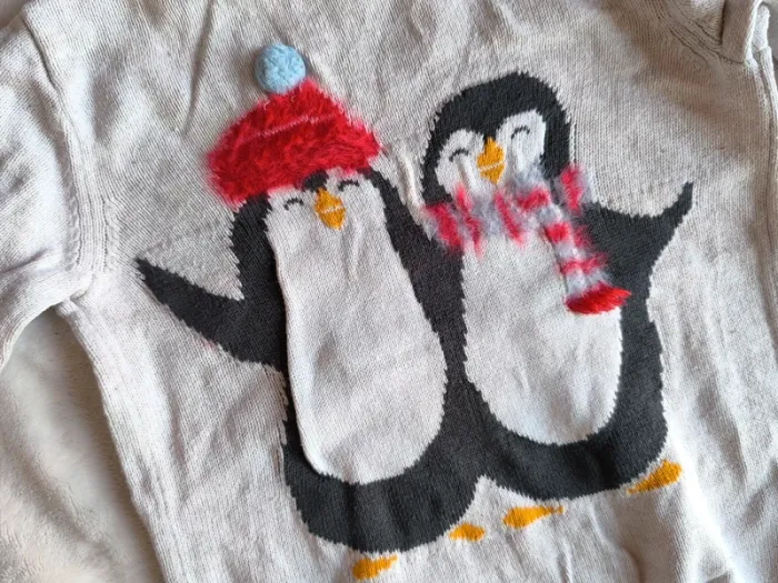 Pull esprit hiver pingouins
