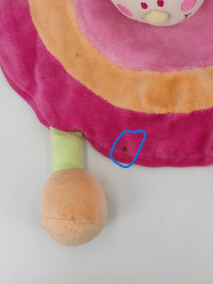 Doudou Plat Rond Chenille ou Papillon Kiabi - photo numéro 2