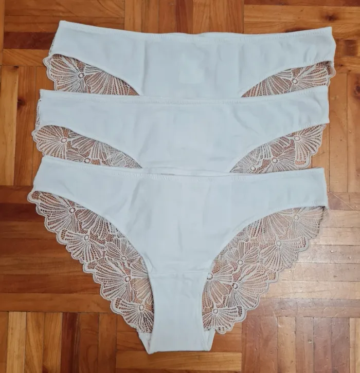 Lot de 3 slips dentelle TM