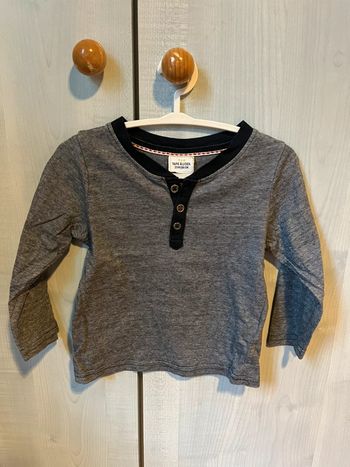 T-shirt manches longues gris chiné