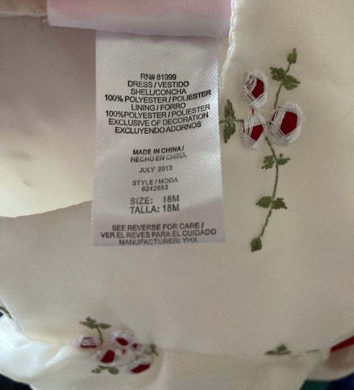robe de cérémonie broderie fleurs bébé 18 mois - photo numéro 6