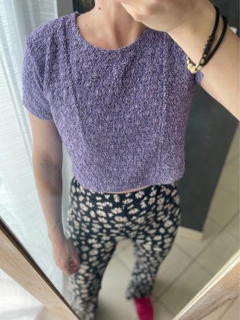 Tee shirt court violet