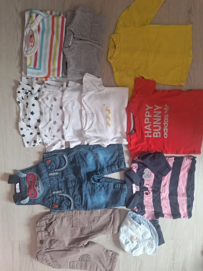 Lot de 12 vêtements automne hiver garçon 3 mois