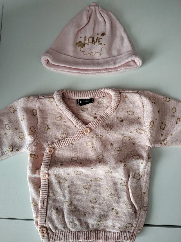 Ensemble gilet + bonnet Kiabi T.0 M