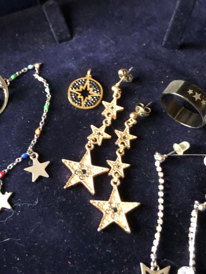Gros lot bijoux étoile argent et acier - photo numéro 9