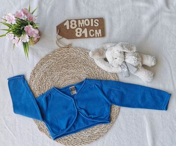 Gilet boléro 👣 bleu, tape à l'œil, 18 mois