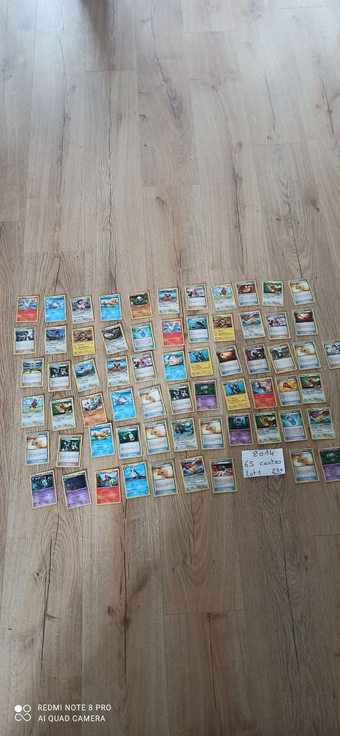 Lot de 65 cartes Pokémon 2014