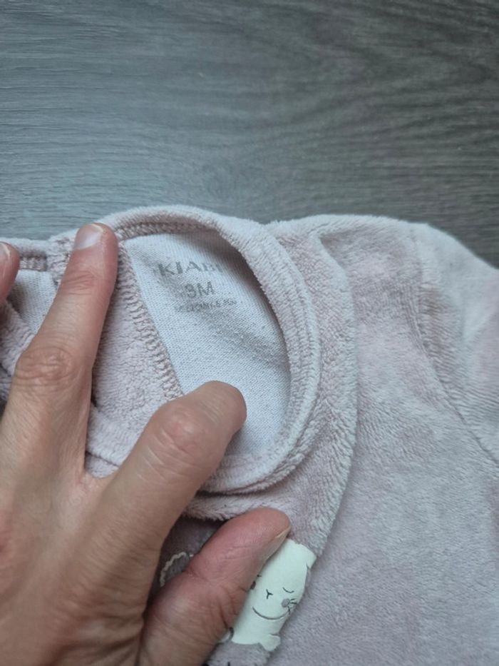 Lot de 2 pyjamas velours 3 mois - photo numéro 5