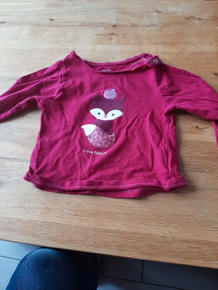 Tee shirt manche longue 1 an fille