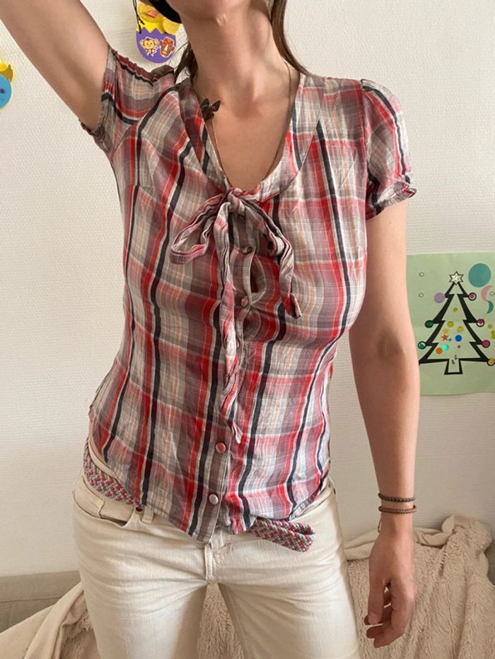 Chemise à carreaux H&M 🔸 t.38  🔄 - photo numéro 2