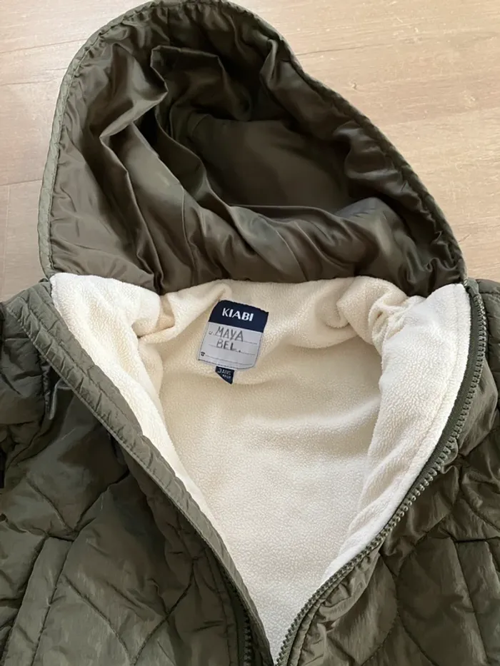 Manteau kiabi 3 ans vert kaki - photo numéro 3