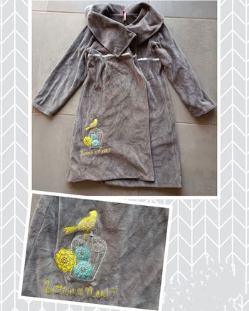 Robe de chambre cage à oiseau Bonne Nuit en 8 ans