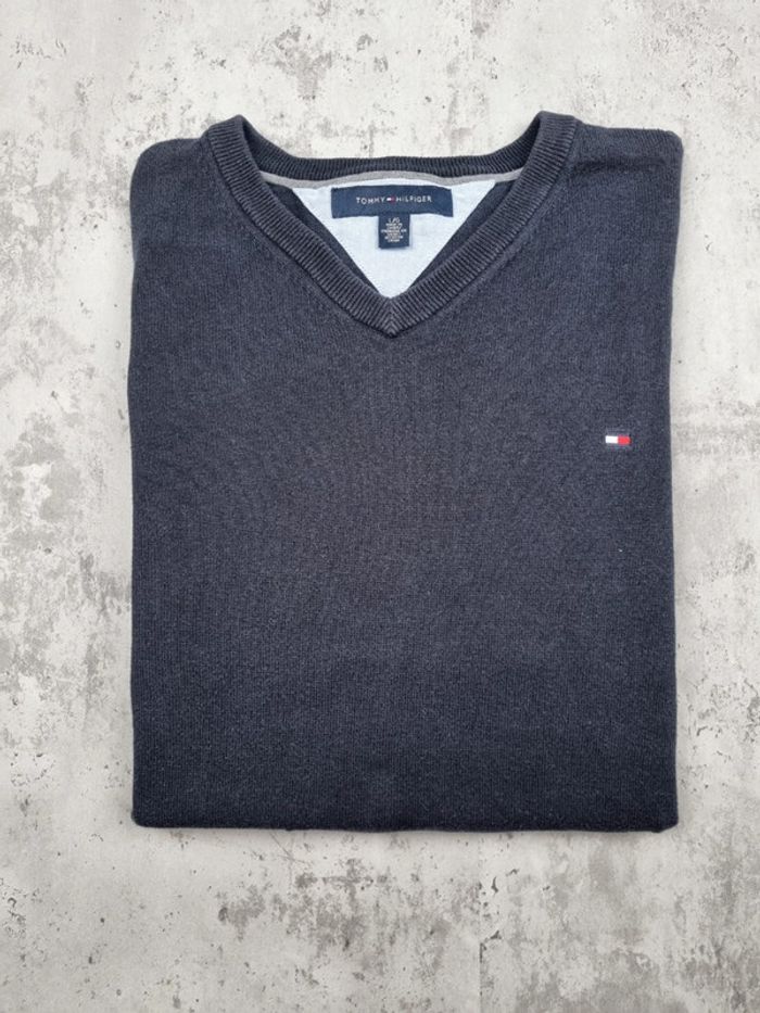 Pull col V Tommy Hilfiger noir, L Hommes - photo numéro 2