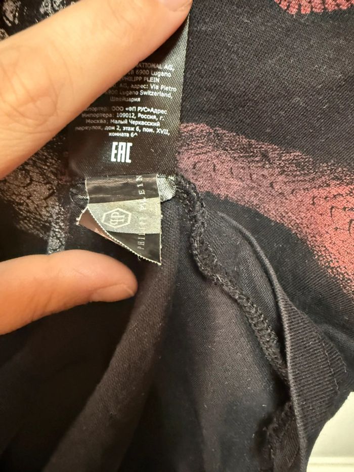 T-shirt Philipp Plein noir tête de mort à paillette taille m - photo numéro 8