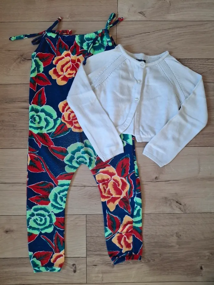 Salopette et gilet 3 ans