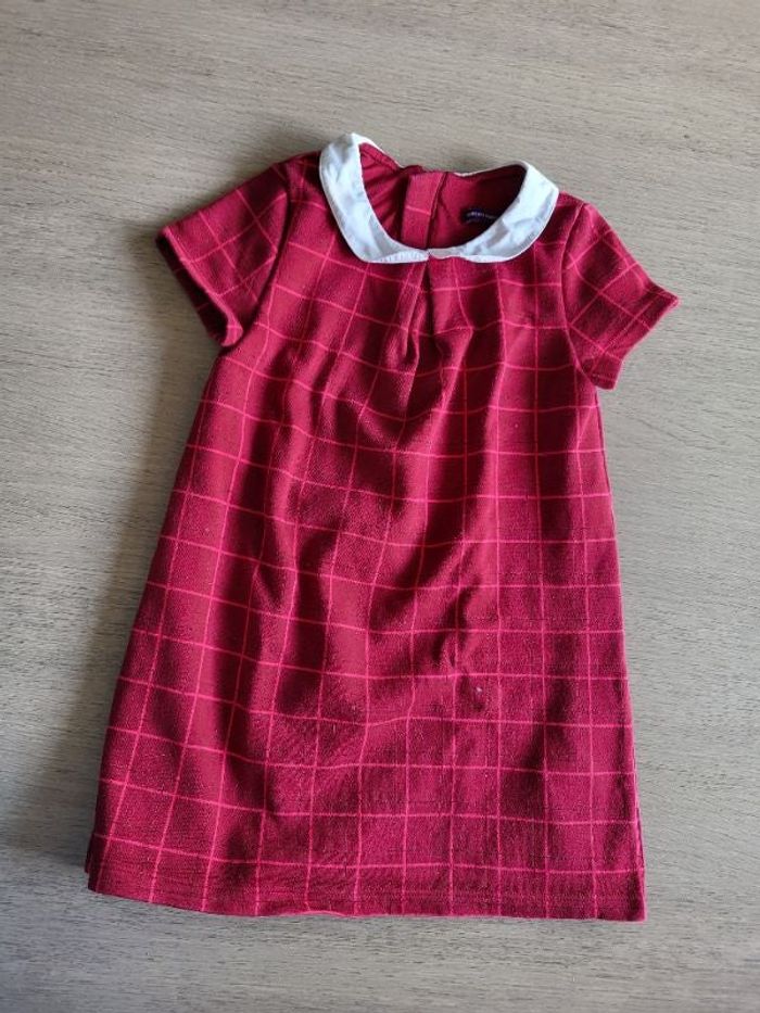 Robe rouge à col Clotilde