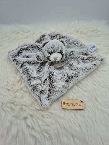Doudou plat carré Ours Flocons BN051 Baby Nat
