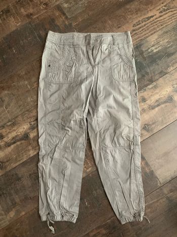 Pantacourt gris toile