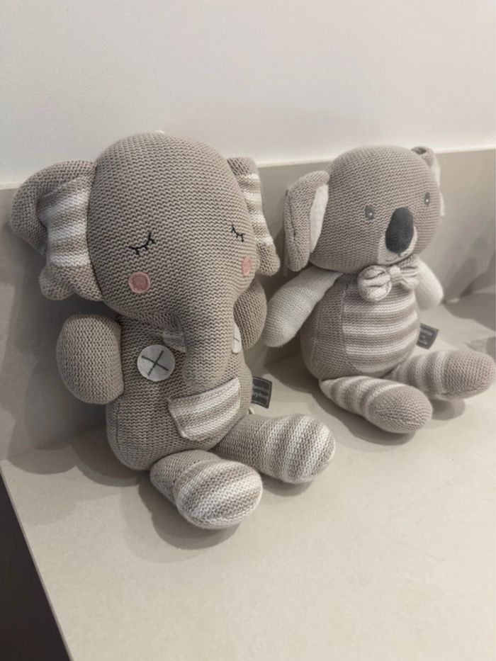 Lot de 2 peluches tricotées Theodore l’Éléphant & Kevin le Koala - photo numéro 4
