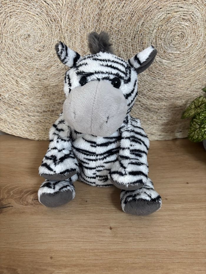 Doudou zèbre noir blanc bebereve  soft friends - photo numéro 3
