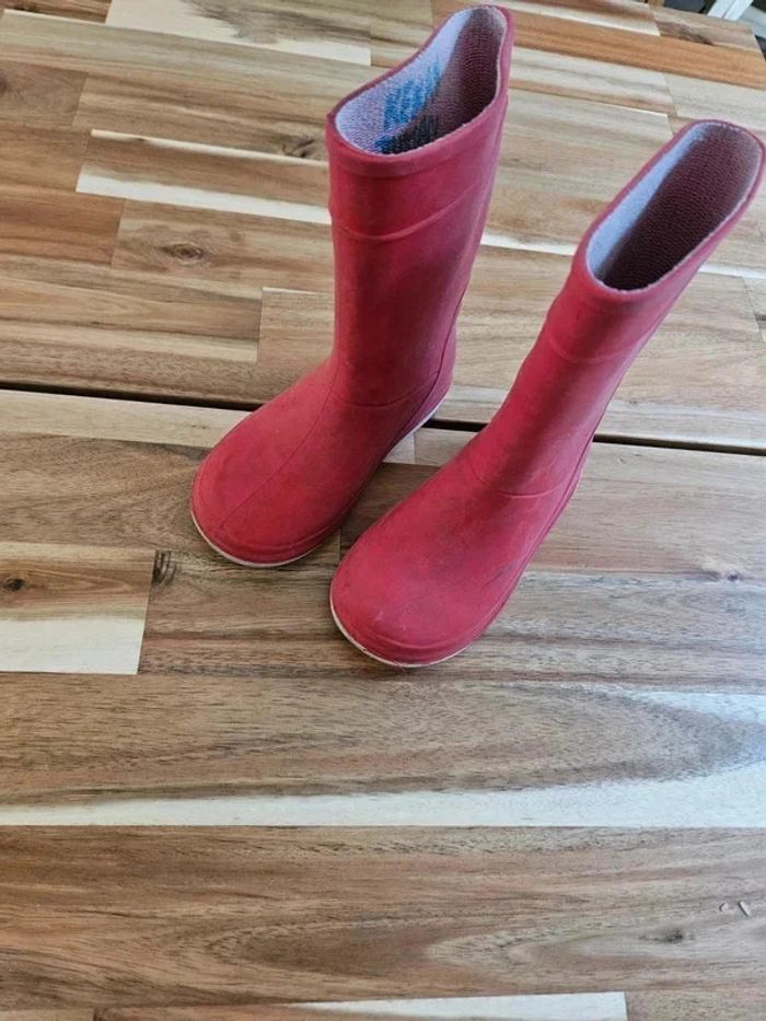 Bottes de pluie caoutchouc rouge tribord 24/25