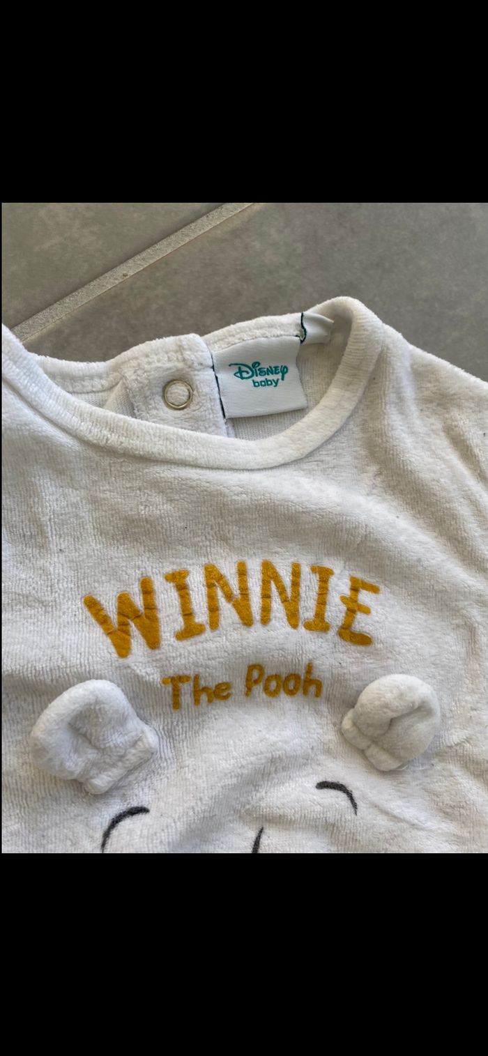 Pyjama velours Winnie l'Ourson 3 mois - photo numéro 4