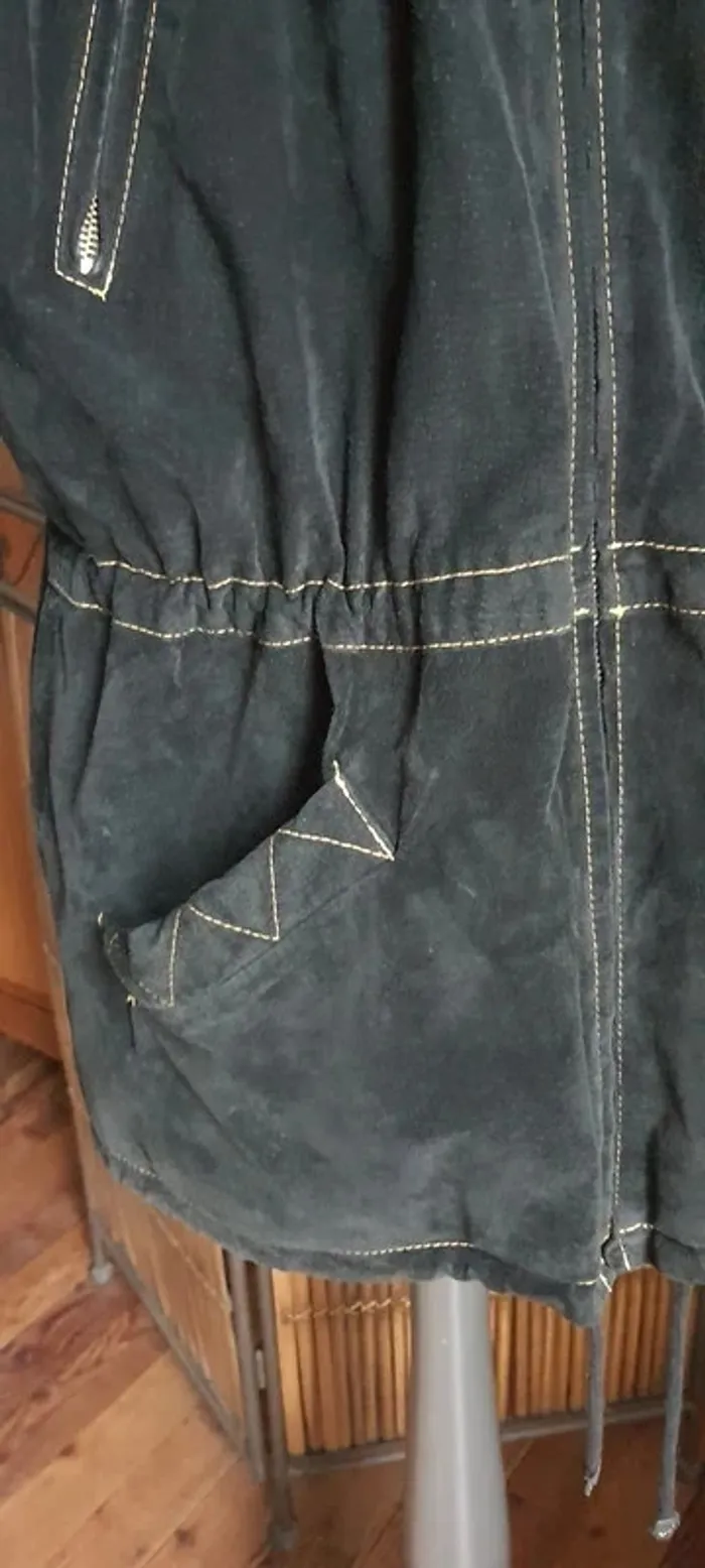 Blouson femme cuir noir "RT International" taille L - photo numéro 5