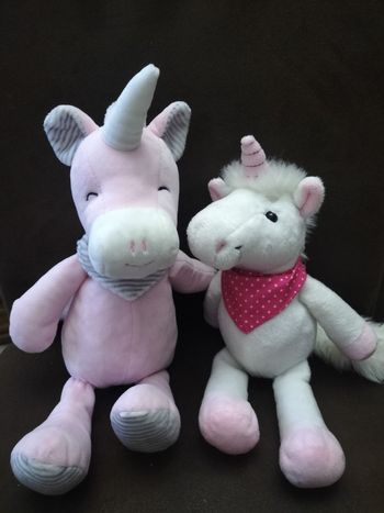 Lot de 2 peluches licorne