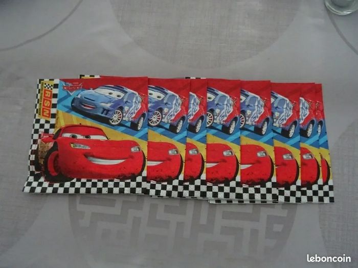 8 serviettes en papier CARS - photo numéro 3