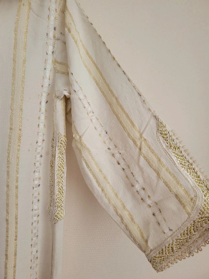 Jelaba beige/ blanc cassé - photo numéro 2