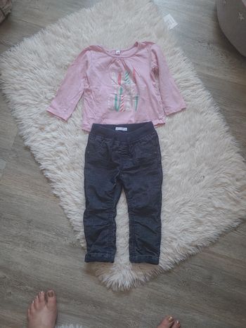 Ensemble jean et tee shirt manches longues Gemo