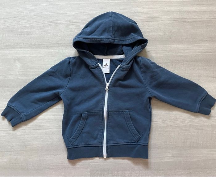 Sweat zippé à capuche bleu Palomino 4 ans