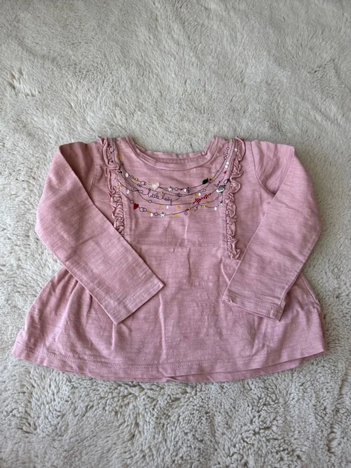 Lot 3 tee-shirts manche longue - bébé fille - 24 mois- Kiabi - marese - très bon état - photo numéro 7