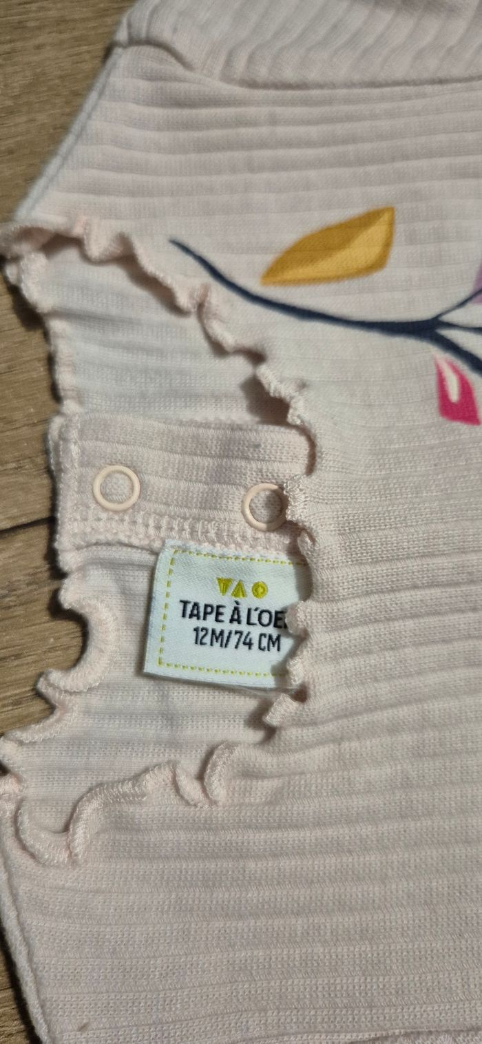 T-shirt MC côtelé TAO 12 mois 🌸 - photo numéro 4