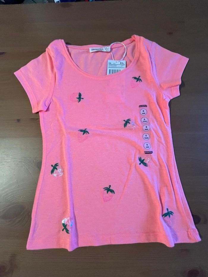 Neufs (non portés) A SAISIR !!! 🥰😍superbe lot Tee-shirts mc 8 ans fille💙🥰😍 - photo numéro 9