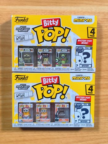 Lot 2 Boîtes Bitty Pop! Minions - 8 Figurines dont 2 MYSTÈRES