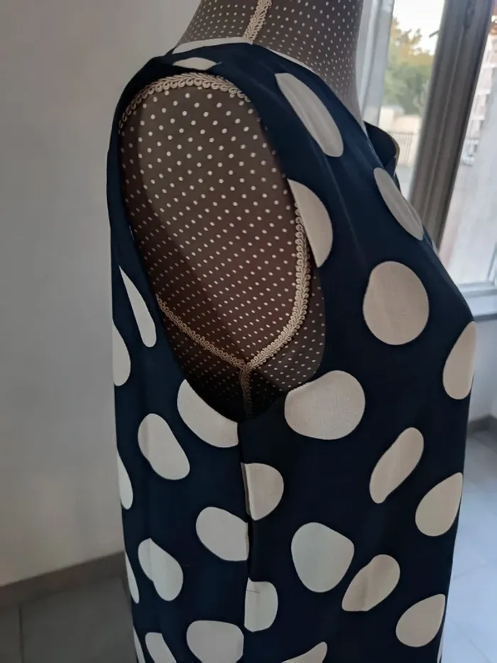 Robe a pois bleu foncé Véro Moda taille M - photo numéro 3