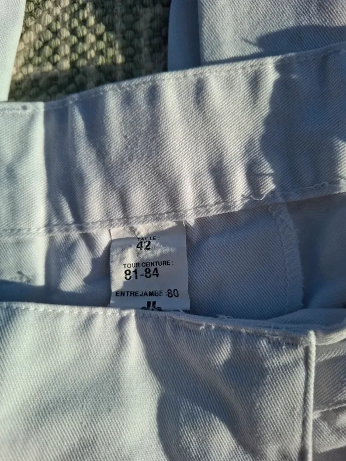 Pantalon de Travail Blanc T42 - photo numéro 7