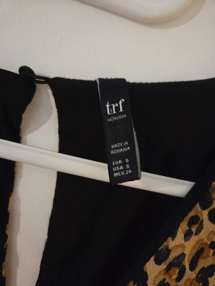 Robe courte femme manche longue imprimé léopard TBE taille S trf - photo numéro 2