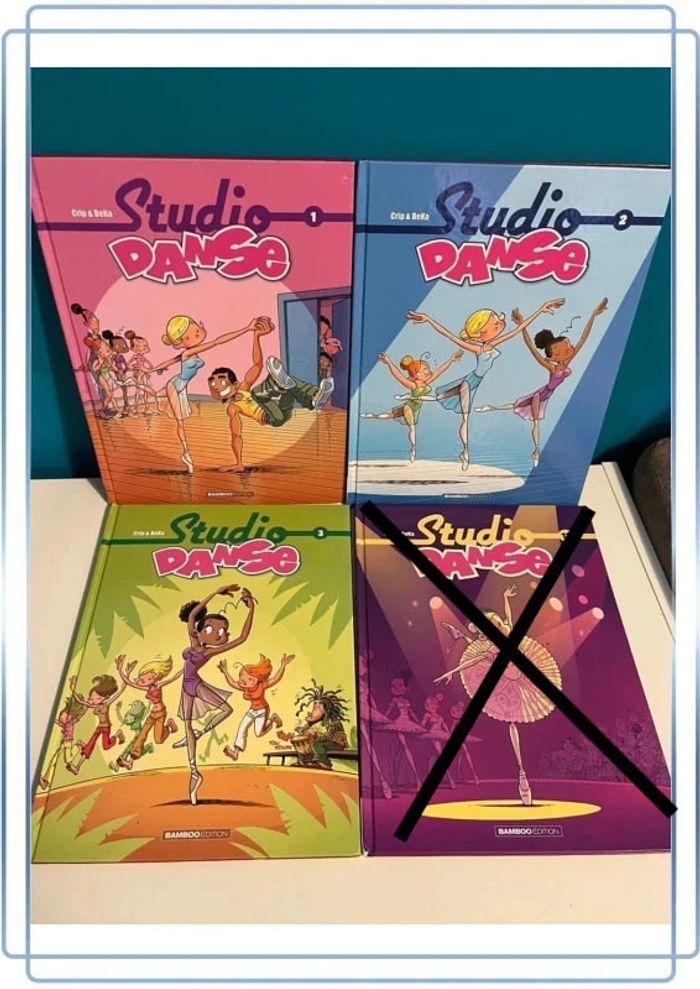 3 bandes dessinées studio danse