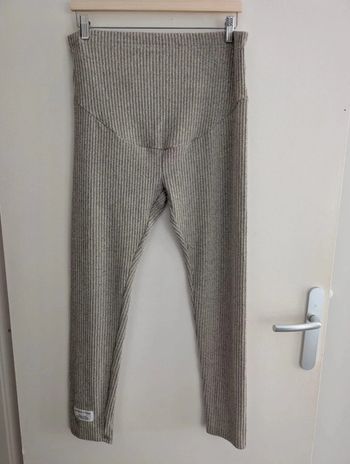 Legging de grossesse côtelé beige taille L shein neuf avec étiquette