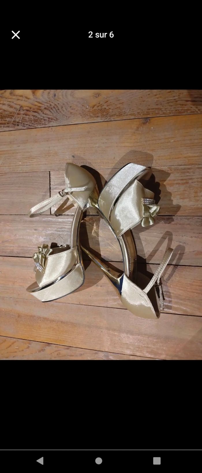 Chaussures dorées Renato nucci
