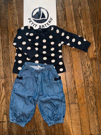 Ensemble petit bateau 6 mois