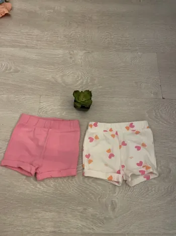 Lot de 2 short tissu