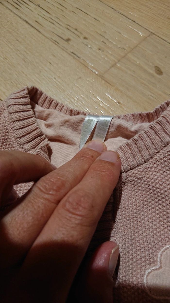 Gilet rose motif lapin - photo numéro 3
