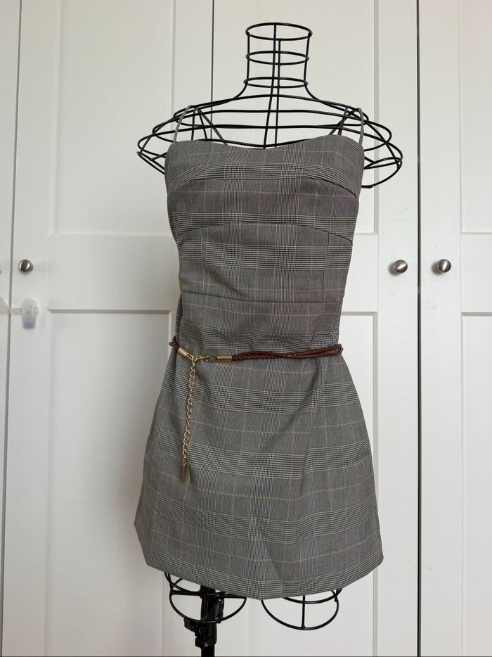 Robe courte carreaux neuve Mango